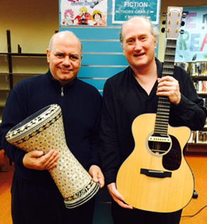 Photo of Antoine Lammam and Matthew Montfort at the Petaluma Library